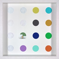 Scrubbed Out - Spots 16 by Roy's People - 3D Miniature Installation sized 15x15 inches. Available from Whitewall Galleries